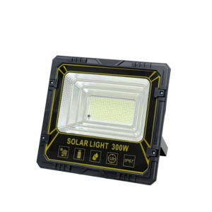 Projecteur LED solaire 300W IP65 Lumière du jour 5000K COB Corps en aluminium Montage en surface Éclairage extérieur de jardin Certifié CE Télécommande - Product Image 3
