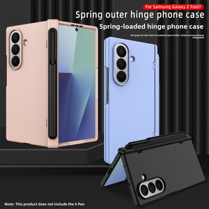 เคสโทรศัพท์รุ่นใหม่ Huanmin Factory สำหรับ Samsung Z Fold 6 ป้องกันเต็มรูปแบบ พร้อมบานพับสปริง ช่องใส่ปากกา เคลือบกันรอยขีดข่วน - Product Image 1