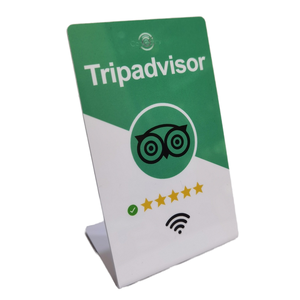 Expositor de Mesa Personalizable con Código QR, Resistente al Agua, con Tecnología RFID/NFC de 13.56MHz, ISO 14443A, para Menús de Restaurantes y Reseñas de <span class=keywords><strong>Google</strong></span> - Product Image 1
