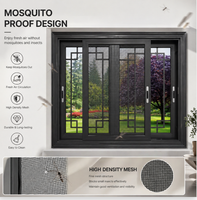 Ventanas Corredizas de Doble Acristalamiento de Diseño Moderno para Casas y Villas, Apertura Horizontal, Ventana de PVC con Malla Antimosquitos
