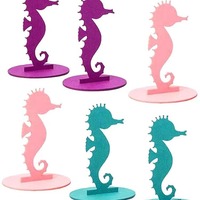Décorations de table en feutre de coton Palmy DIY, vie marine colorée, corail, hippocampe, étoile de mer, sirène, fête, monde marin, Ramadan