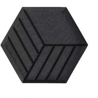 Panneaux hexagonaux auto-adhésifs modernes pour traitement acoustique professionnel, feutre PET 12 mm, dalles insonorisantes pour usage extérieur