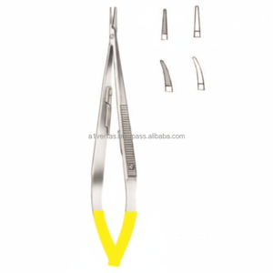 Porte-aiguilles droits/courbés Castroviejo certifiés ISO CE A-1 VERITAS Tc, ensemble d'instruments chirurgicaux réutilisables pour ORL général - Product Image 1