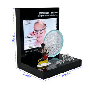 Meilleures ventes, présentoir à lunettes optiques en acrylique avec éclairage LED en forme de L moderne, antivol, rotation à 360 degrés, étagères personnalisables - Product Image 3