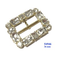 Nouvelles boucles de ceinture en verre métallique à la mode pour accessoires de boucles de chaussure pour dames