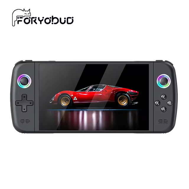 M27 Retro Handheld Game Console 7.0 Inch  IPS Screen RK3566 Quad Core RGB Light Joystick Preloaded 20000  Portable Pocket Games