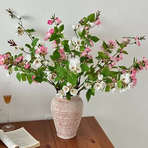 Flores Artificiales de Manzano, Flores de Seda Blancas y Rosas, Estilo Oriental, Decoración Realista para el Hogar, Accesorios para Bodas - Product Image 2