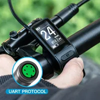 SW102 24v 36v 48v Layar LCD Mini untuk Komputer E-Bike Speedometer Tahan Air untuk Sepeda Listrik Bafang Mid Motor