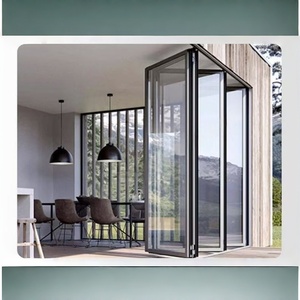 도어 도어 도어 슬라이딩 스틸 내부 전면 교수형 입구 알루미늄 숨기기 열기 유리 게이트 알루미늄 프레임리스 - Product Image 5