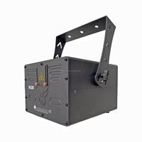 Laser animé pleine couleur 10W, contrôle DMX512/sonore, CRI Ra95, intensité variable, corps en aluminium et plastique pour mariages et discothèques