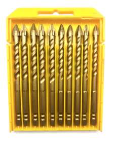 Nuevo paquete de brocas helicoidales con punta de carburo de tungsteno para taladrar vidrio, azulejos, hormigón, porcelana y cerámica. - Product Image 3