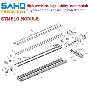 STM210 Módulo de transmisión de correa lineal 2 m/s Capacidad de carga 4,5 m Carrera máxima 200kg Actuador lineal Cojinete de estructura de pórtico multieje - Product Image 5
