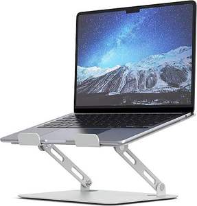 <b>Tablet</b> <b>Stand</b>, Metal Sturdy Support & Height Adjustable, Hollow Design for Heat Dissipation With Non-Slip Rubber Pads - Product Image 2