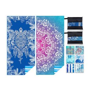 Wholesale Summer Soft Quick Dry Microfiber Swimming Yoga Comfortable Printed Custom Sport Sand Free Beach Towel - Product Image 1