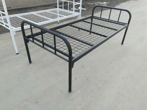 Hot Sale Adults and children Steel Metal <b>Single</b> Full Size <b>Bed</b> Frame Spring Minimalist Design Stable Bedroom Furniture for Hotel - Product Image 4