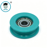 JDYZC Poulie à roulement à courroie plate en acier 625Z, poulie de rail pour porte coulissante recouverte de caoutchouc 25,5x8,8 mm, roue silencieuse et lisse