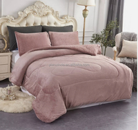Nouvel ensemble de couvertures en sherpa Borrego ultra douces, épaisses et lourdes, taille Queen, 3 pièces, écologiques, ensembles de couettes, couvre-lit, couverture