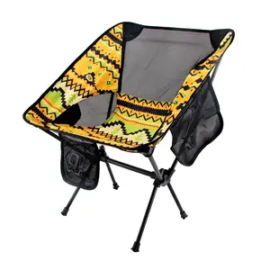 Cadeira dobrável de liga de alumínio, cadeira para acampamento ao ar livre