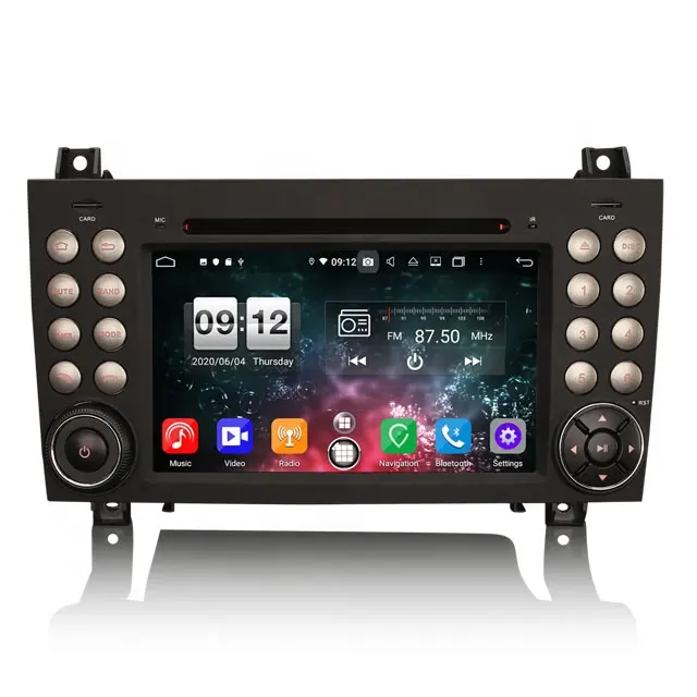 2020 Erisin ES8740S 7 Inch DSP Android 10.0 Mobil DVD Player dengan CarPlay Auto GPS 4G DAB Untuk Benz SLK R171