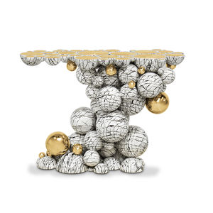 Consolle d'ingresso <span class=keywords><strong>di</strong></span> alta gamma, stile moderno <span class=keywords><strong>di</strong></span> lusso leggero, in acciaio inossidabile con design artistico verniciato <span class=keywords><strong>di</strong></span> alta qualità. - Product Image 1