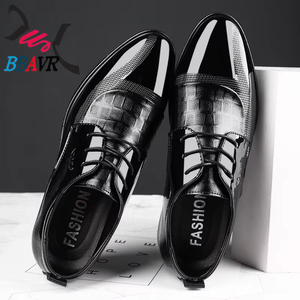 Zapatos Formales de Negocios para Hombre, de PU, Talla Grande, con Cordones, Punta en Pico, Versátiles, Casuales, Transpirables, Duraderos, Resistentes a Impactos, para Primavera - Product Image 2