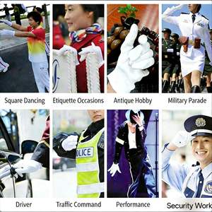 Gants en coton blanc bon marché pour mains sèches gants de service en tissu pour l'eczéma bijoux hydratants argent inspection de costumes d'archives - Product Image 5