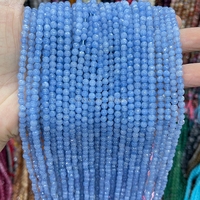 JD GEMS Vente en gros de perles de calcédoine facettées de 2/3/4 mm, pierres naturelles de haute qualité, petites perles idéales pour la fabrication de bijoux, bracelets de guérison