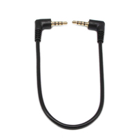Ventes directes d'usine en forme de L TRRS 3.5mm 4 pôles à angle droit mâle à 3.5mm mâle fabrication de câbles audio stéréo or