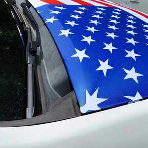 ธงติดฝากระโปรงรถยนต์แบบพิมพ์ลายซับลิเมชั่นคุณภาพพรีเมียม ลายอเมริกันและเม็กซิกัน แบบสั่งทำ - Product Image 2