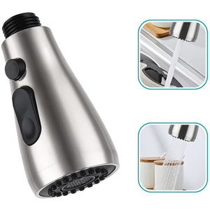 Tête de rechange pour robinet de cuisine Bingtao, noir brossé, avec bouton d'arrêt d'eau, buse extractible - Product Image 3