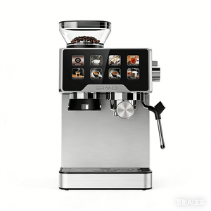 Cafetera de Acero Inoxidable, Cafetera Espresso Doméstica, Máquina Expendedora de Café con Espumador de Leche, Acero Inoxidable de Alta Resistencia - Product Image 3