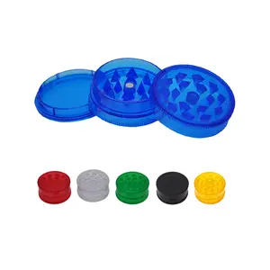 43mm 1.7 Inches Mini Plastic Herb Grinder for Smoking Tobacco Grinder Custom Logo Cheap Giveaways Promotional Gifts