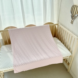 2024 gros Super doux cristal vison point flanelle <span class=keywords><strong>polaire</strong></span> <span class=keywords><strong>bébé</strong></span> <span class=keywords><strong>couverture</strong></span> pour nouveau-nés - Product Image 2