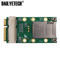 Adaptador PCI-E Mini Clamshell / Autoelástico con Ranura para Tarjeta SIM para Módem 2G/3G/4G WWAN LTE WLAN CDMA HSPA, Tarjeta GPS, 60*30*10mm