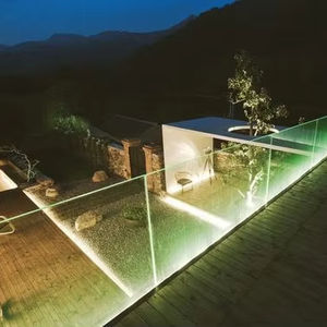 Sistema de corrimão vidro frameless personalizado com tiras RGB LED de Foshan fábrica - Product Image 5