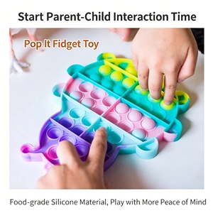 Outil anti-stress en silicone Rainbow Press-and-Play, clavier et tapis de pression pour les doigts, pour l'élimination des tensions liées à la souris, adapté aux 4-15 ans, améliore la concentration - Product Image 3