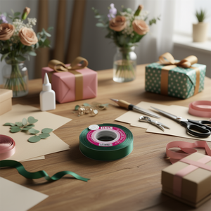 Nastro in Raso 2.0cm 25Y Verde Scuro D-47 10298 - Product Image 3