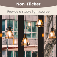 Ampoule LED à filament Edison 2W E27 230V ST64 180LM en verre transparent sans scintillement, ampoules LED résidentielles CE UKCA, directement de l'usine