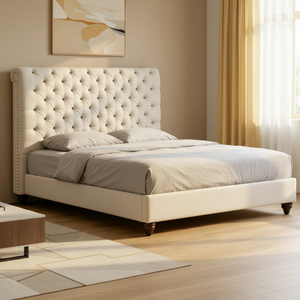 Testiera Moderna Imbottita in Tessuto di Lino per Arredamento Camera da <span class=keywords><strong>Letto</strong></span> d'Albergo, Misure Singolo, Matrimoniale, Twin, Queen e King Size - Product Image 2