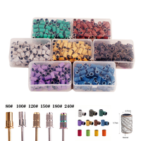 80 #120 #180 #150 # bande de ponçage rose pour ongles Pro manchon de ponçage manucure Uv Gel dissolvant pour ongles embouts rotatifs abrasifs