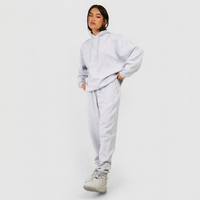 Ensemble de survêtement décontracté en molleton pour femme : sweat à capuche oversize et pantalon de jogging – Tenue de détente deux pièces, streetwear, sportswear, usage quotidien