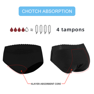 Culotte de bikini respirante MY Girls Anti-Leak Menstrual Culotte Underwear for Teenagers No PFAS Overnight Protection - Product Image 4