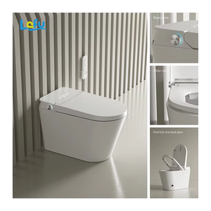 Artículos sanitarios automáticos de buena calidad, <span class=keywords><strong>inodoro</strong></span> de Color blanco, <span class=keywords><strong>inodoro</strong></span> inteligente de cerámica montado en el suelo para Baño - Product Image 2