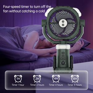 프로그래밍 가능한 2-스프레이 홀 글라이드 무단 전원 은행 배터리 소스가 있는 추천 호주 리버사이드 캠프 캠핑 팬 라이트 - Product Image 2