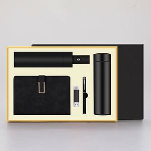 Coffret Cadeau d'Affaires Quatre Pièces : Carnet Métallique et Tasse Thermique Personnalisables avec Logo – Souvenirs d'Événements Haut de Gamme de Luxe - Product Image 1