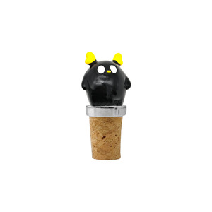 Mini Black Cork Wine Stopper With Cute Design For Bottle Sealing And Preservation - Product Image 1