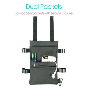 Sac de rangement pour cannes, pochette suspendue portable 25x15 pour béquilles avec poches pour téléphone et stylo - Product Image 4