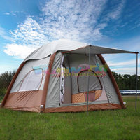 Famille imperméable 8-12 personnes extérieur grand espace famille Camping Double couches 1 salon grande tente de Camping