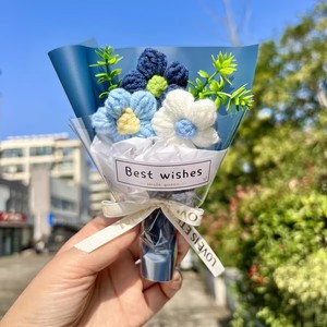 Mini <span class=keywords><strong>Ramo</strong></span> <span class=keywords><strong>de</strong></span> Flores Tejidas <span class=keywords><strong>de</strong></span> Lana, Simulación <span class=keywords><strong>de</strong></span> <span class=keywords><strong>Ramo</strong></span> <span class=keywords><strong>de</strong></span> Flores Frescas Pequeñas, Regalo para el Día <span class=keywords><strong>de</strong></span> San Valentín, Producto Terminado en Crochet - Product Image 6