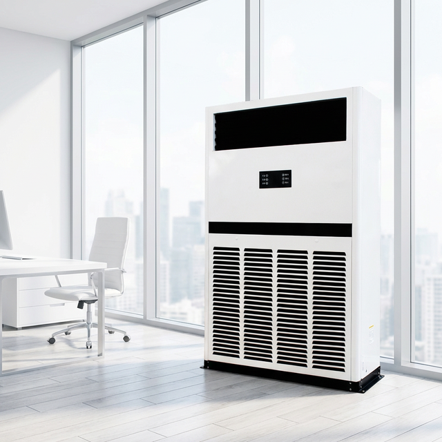 48000 Btu Floor Standing Commercial Air Conditioner DC Inverter WiFi Smart APP Control Pump Motor Automatic High Productivity